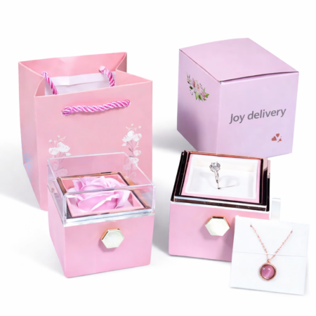 The Motion of Love - Creative Rotating Rose Jewelry Box