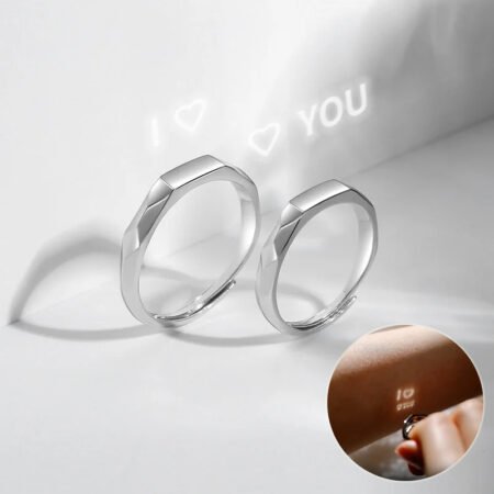 The Light Reveal Ring - Sterling Silver Hidden "I Love You" Pattern