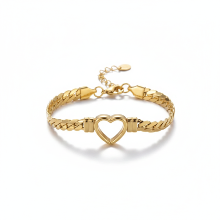 Eternal Outline Heart - Tarnish-Free Titanium Bracelet