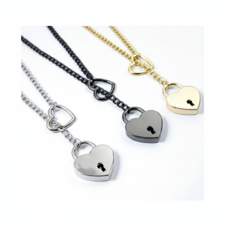 The Locked in Love - Heart Padlock & Key Cuban Chain