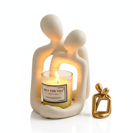 The Eternal Bond - Abstract Minimalist Couple Statue