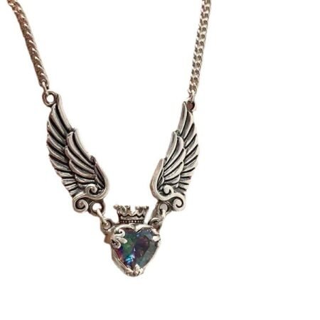 Ethereal Gothic Soul - Intricate Heart & Wings Choker