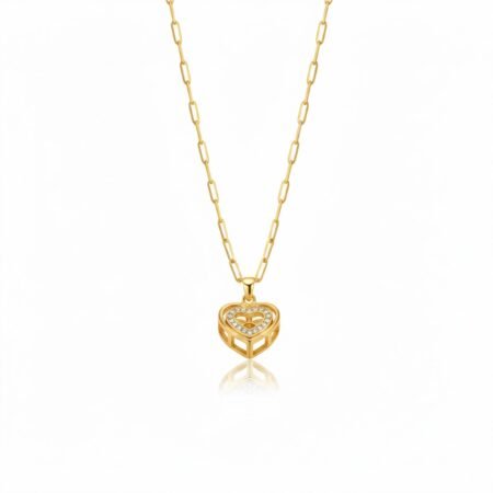 Double Row Love Necklace - 18K Gold Plated Titanium Steel Gift for Her