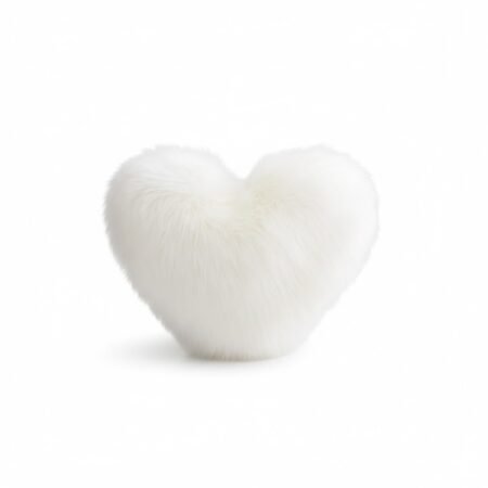 Romantic Long Plush Heart Pillow - Soft Fluffy Decorative Cushion Cover