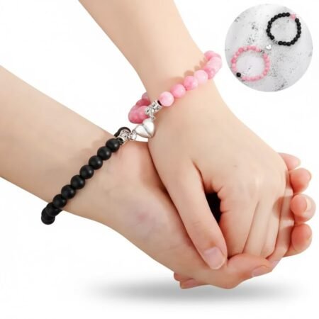 The Eternal Bond - Natural Stone Magnetic Couple Bracelets