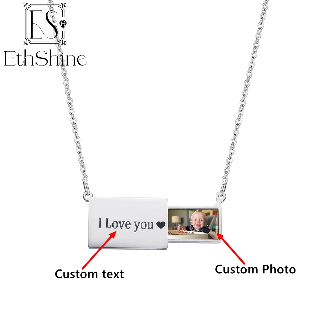 Collier médaillon enveloppe personnalisé pour femmes, bijoux personnalisés avec Message Photo, cadeau en acier inoxydable pour ses meilleurs amis, Couples 6 Collier médaillon enveloppe personnalisé pour femmes, bijoux personnalisés avec Message Photo, cadeau en acier inoxydable pour ses meilleurs amis, Couples 6