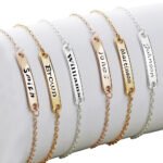 The Identity Link – Signature Engraved Bar Bracelet